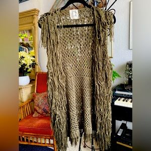 Long fringe vest